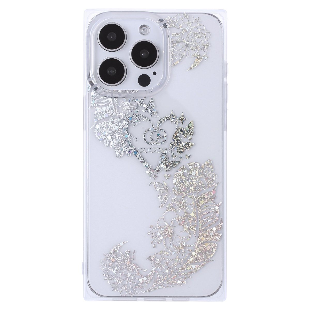 Clear Sparkle Square iPhone Case - COCOMII