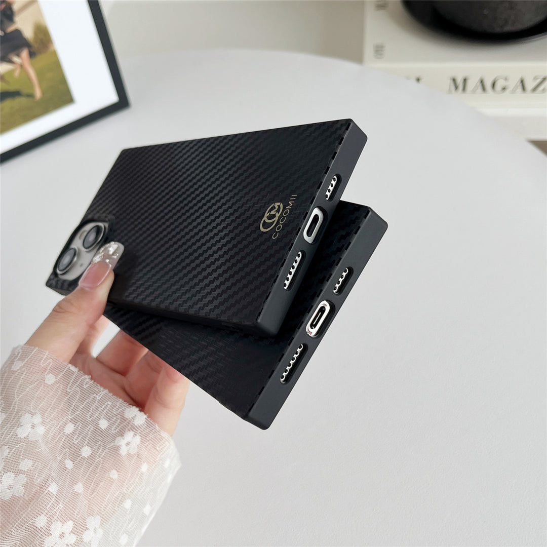 Carbon Fiber Rectangle iPhone Case (MagSafe)