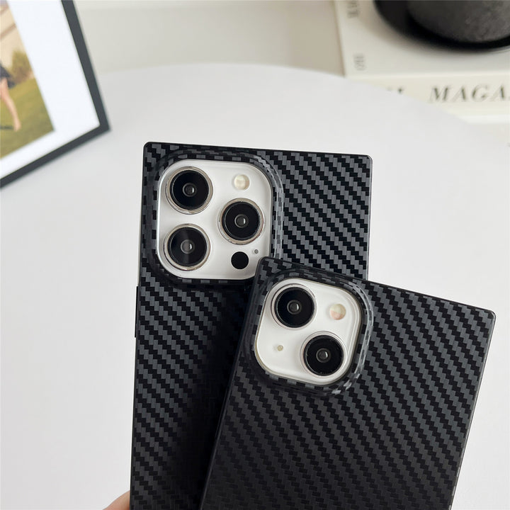 Carbon Fiber Rectangle iPhone Case (MagSafe)