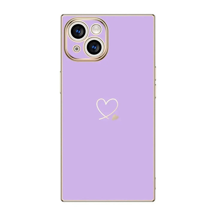 Plated Love Rectangle iPhone Case COCOMII