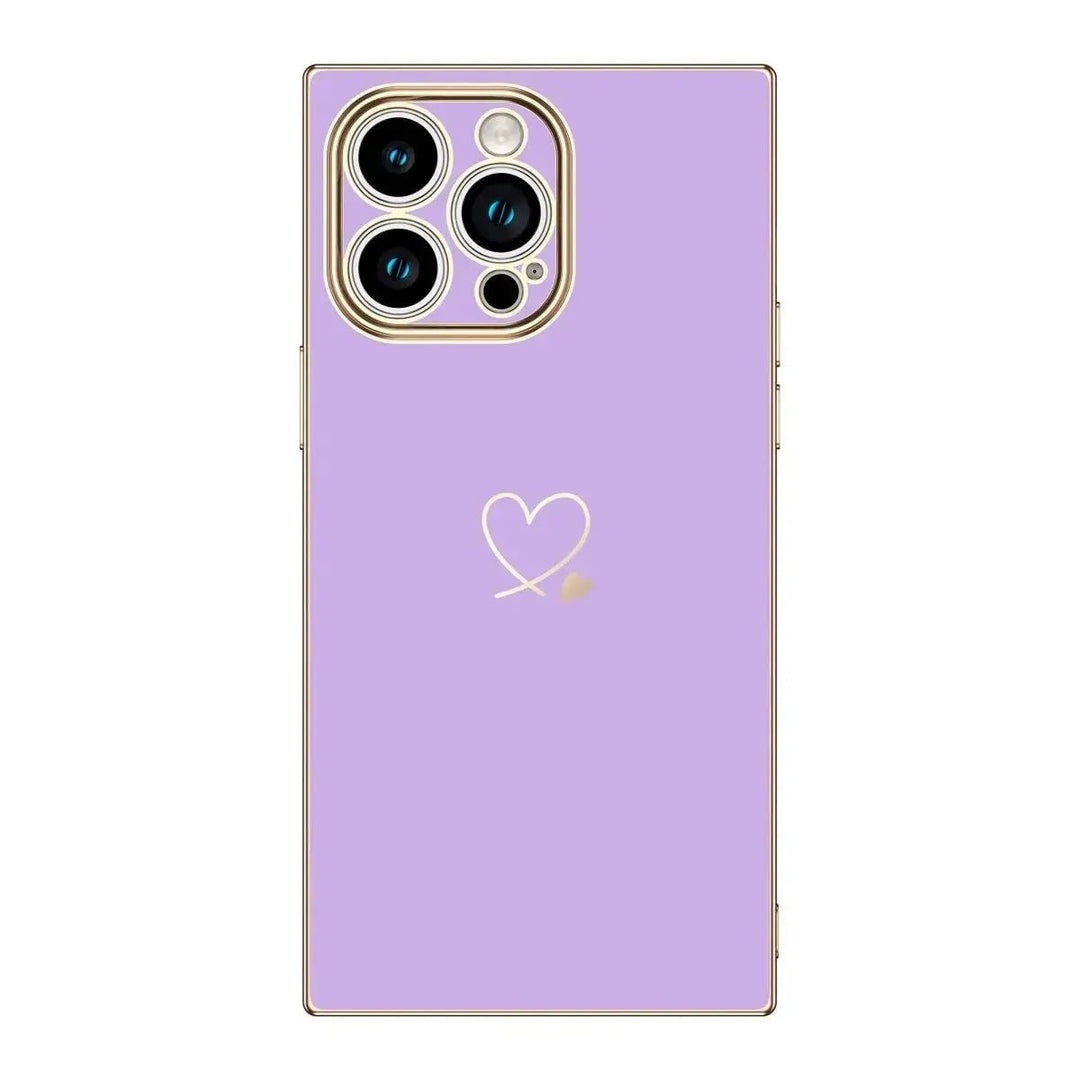 Plated Love Rectangle iPhone Case COCOMII