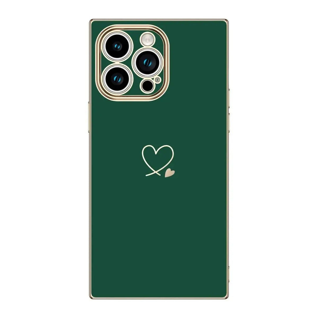 Plated Love Rectangle iPhone Case COCOMII