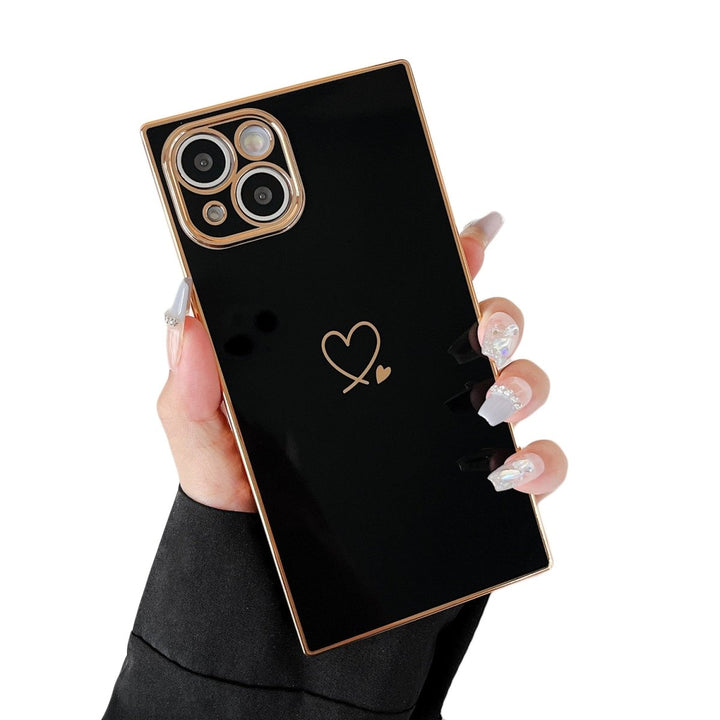 Plated Love Square iPhone Case - COCOMII