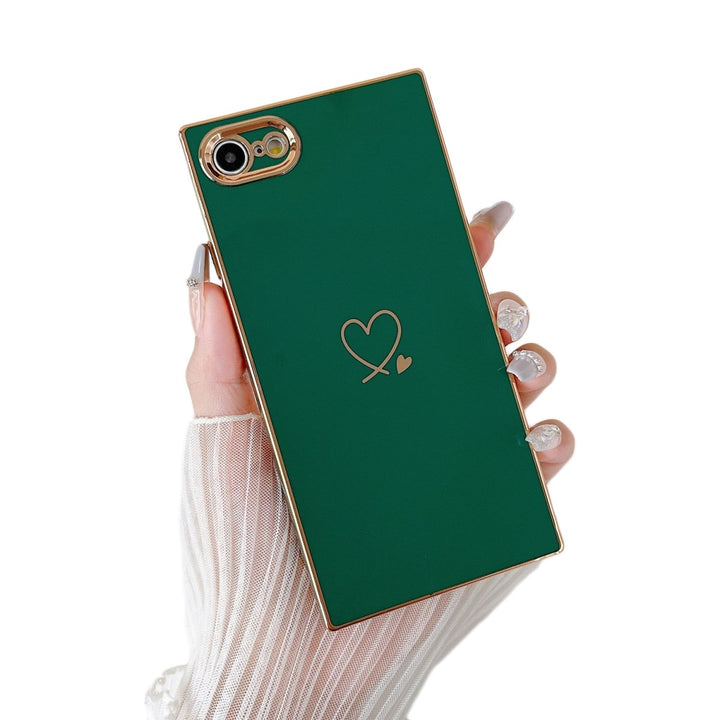 Plated Love Square iPhone Case - COCOMII