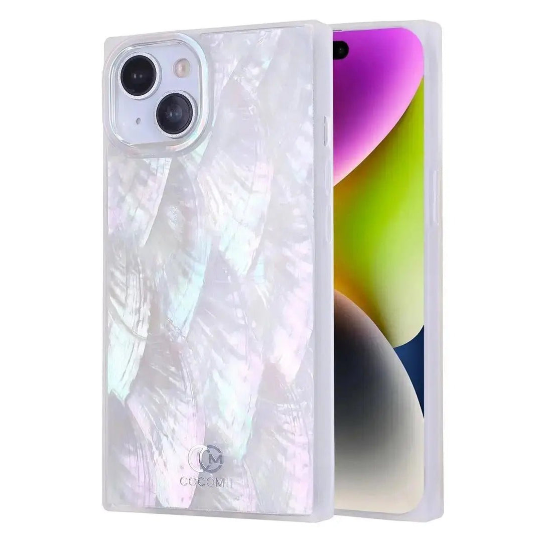 Real Mother Of Pearl Rectangle iPhone Case COCOMII