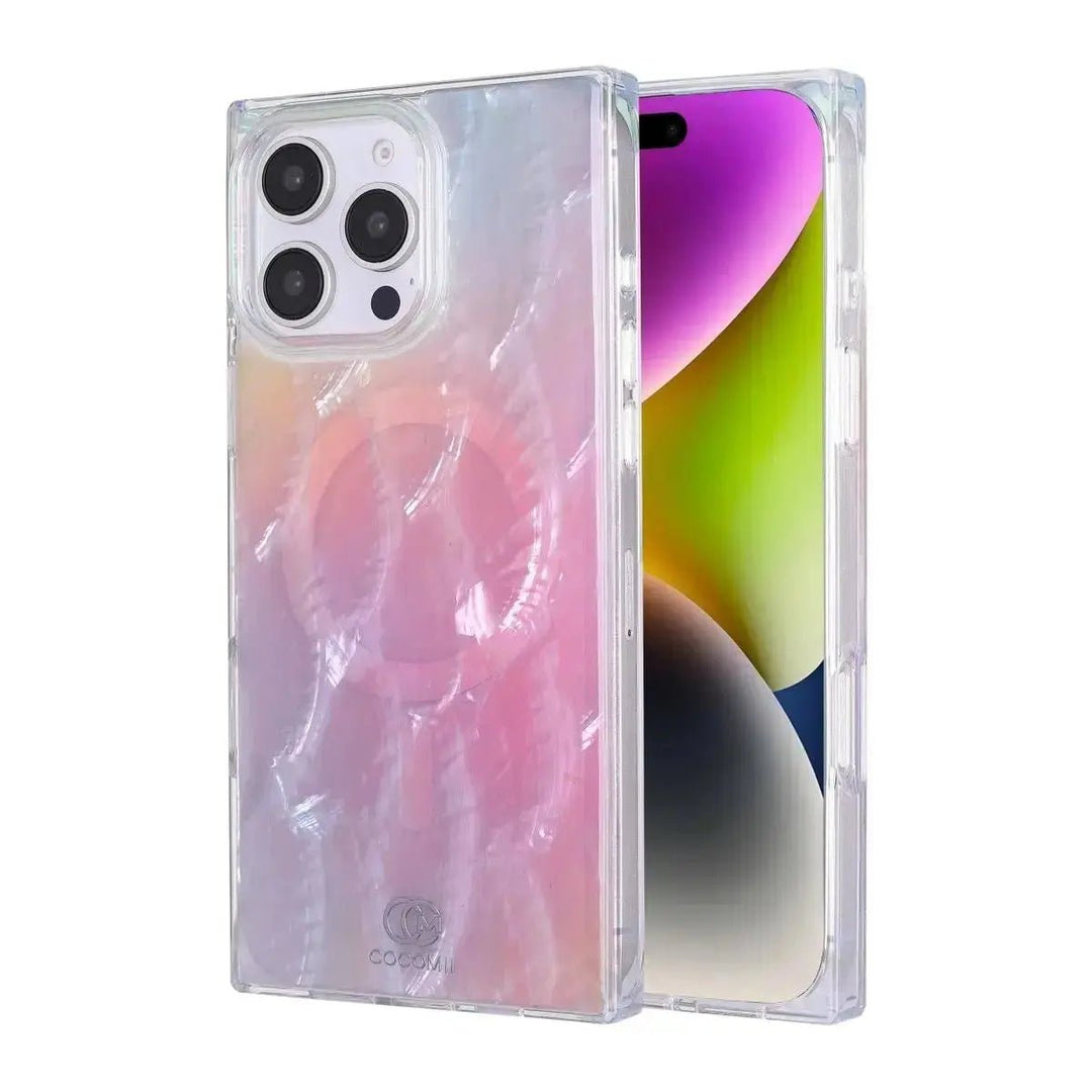 Real Mother Of Pearl Rectangle iPhone Case COCOMII