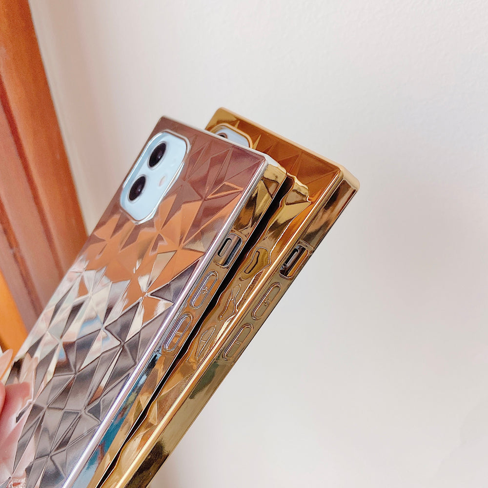 Square Phone Case For Iphone 15promax 15pro 15 14 14pro 14promax 13pro 13  12 12pro 11 ProMax Bling Metal Clear Crystal Cover For Samsung S23 S23ultra  S22ultra Note 20 From Louisvcases, $11.15